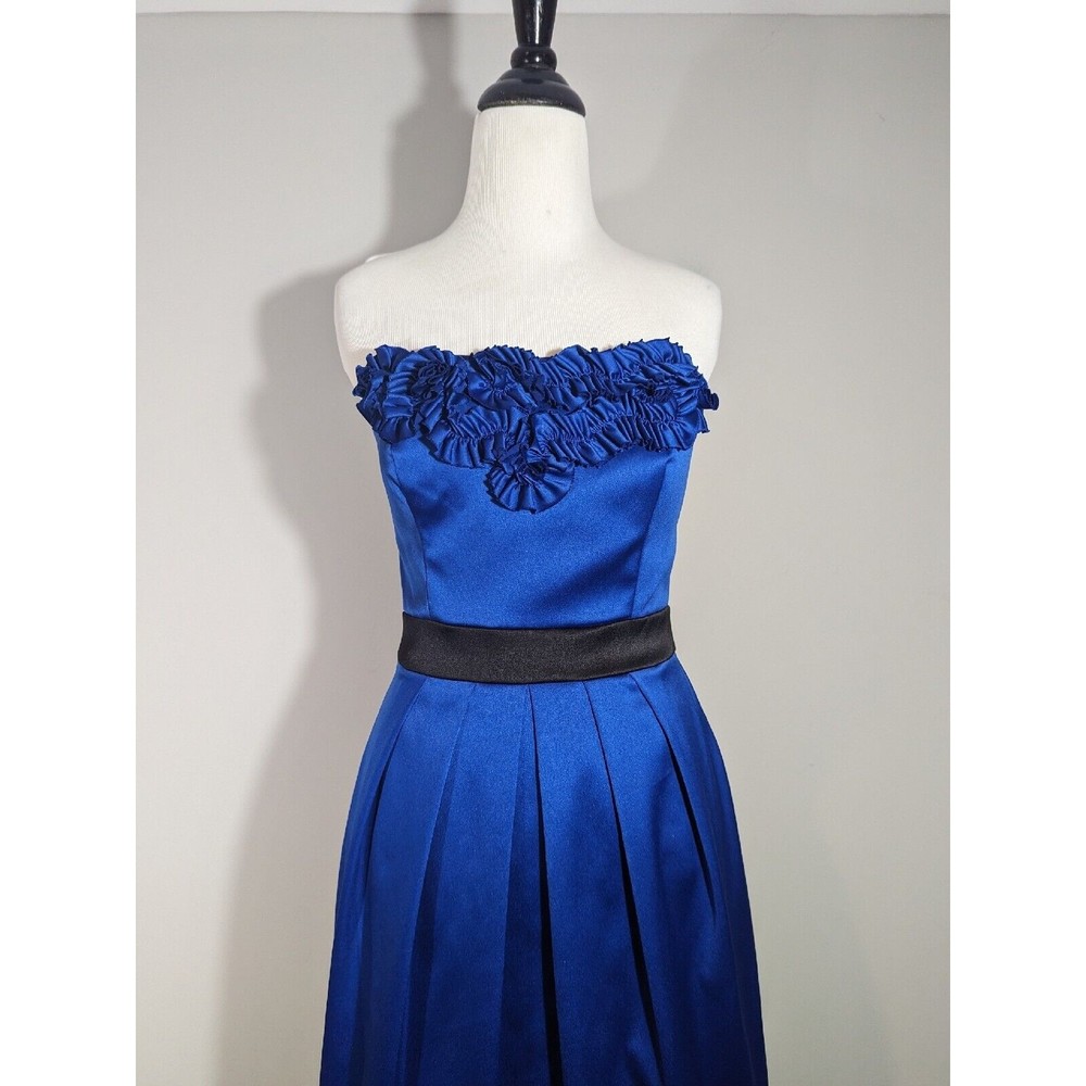Max & Cleo Cobalt Blue Mini Party Cocktail Sleeveless Dress Size 4